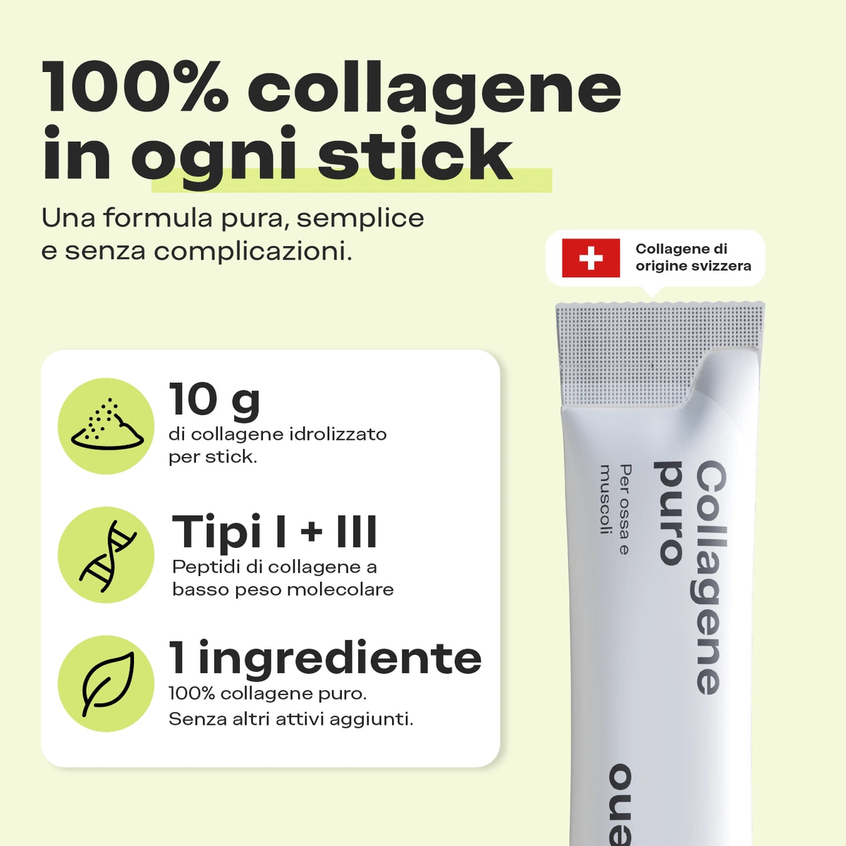 Attivi chiave e informazioni nutrizionali 1 stick Puro